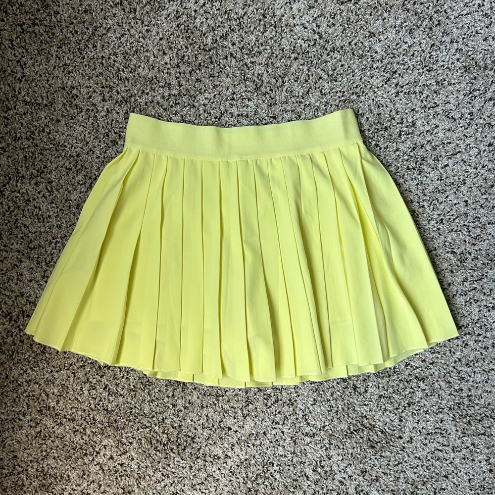 Yellow Pleated Women's‎ Tennis Skort